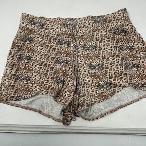 🧸 Kindred Bravely French Terry Loungewear Shorts Leopard Print